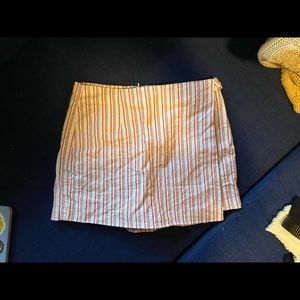 Red and White Striped Skirt